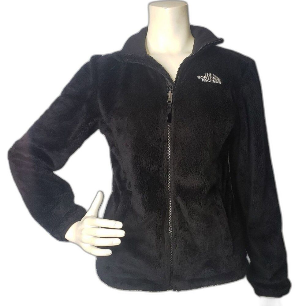 THE NORTH FACE Black Zip Front Fleece Jacket Womens Size Small